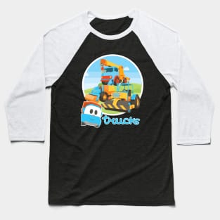 Construction Trucks vehicles for kids, with leo the inquisitive truck Baseball T-Shirt